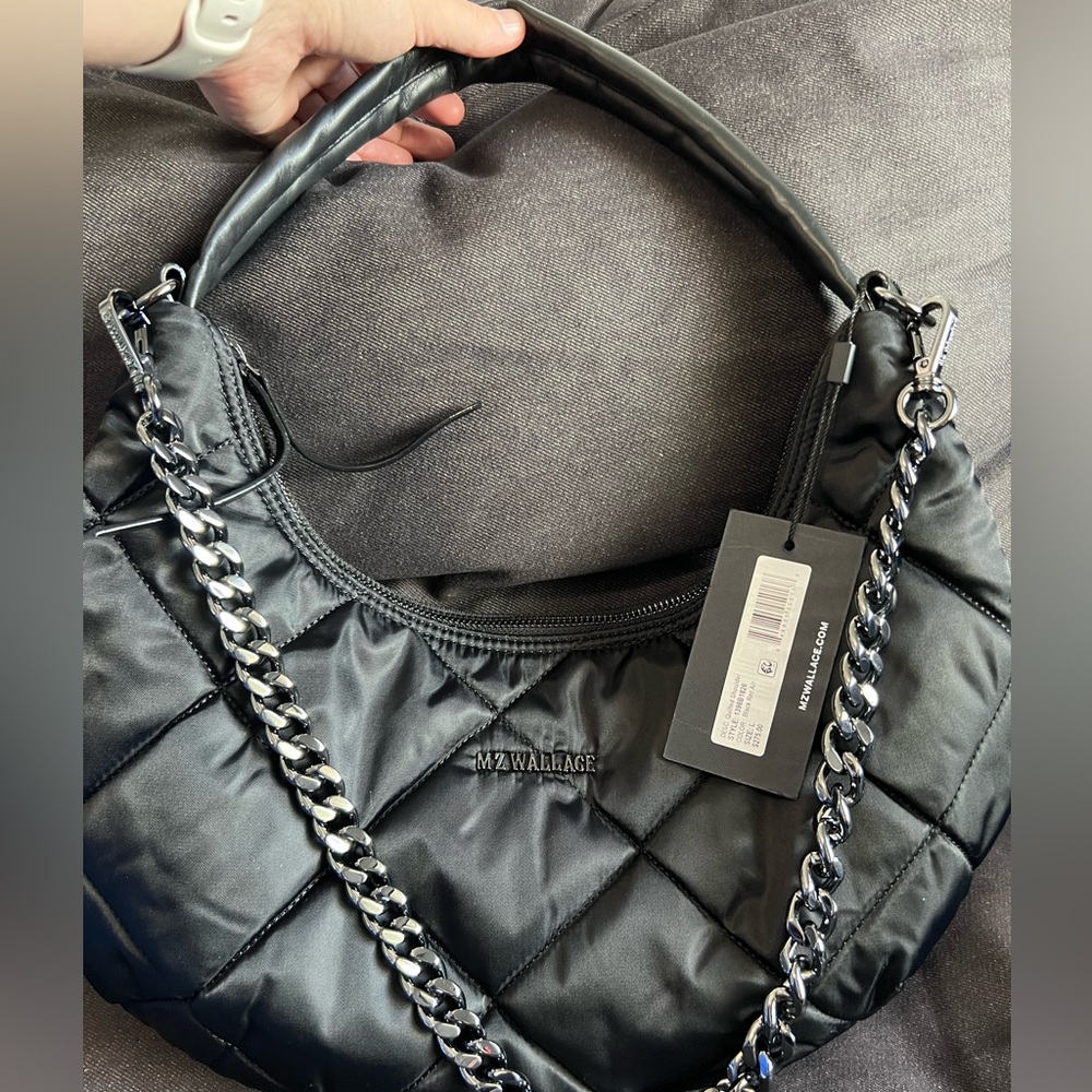 MZ Wallace large quilted shopper in black